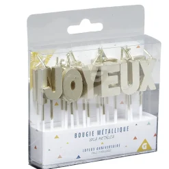Discount Gifi Bougies Joyeux anniversaire doré