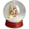 Discount Gifi Boule à neige animée lumineuse musicale rouge Ø21cm