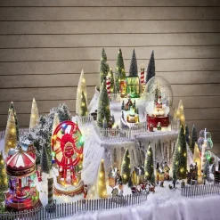 Discount Gifi Boule à neige animée lumineuse musicale rouge Ø21cm