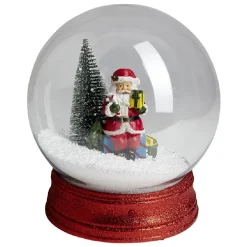 Discount Gifi Boule à neige animée lumineuse musicale rouge Ø21cm