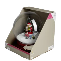 Discount Gifi Boule à neige animée lumineuse musicale rouge Ø21cm