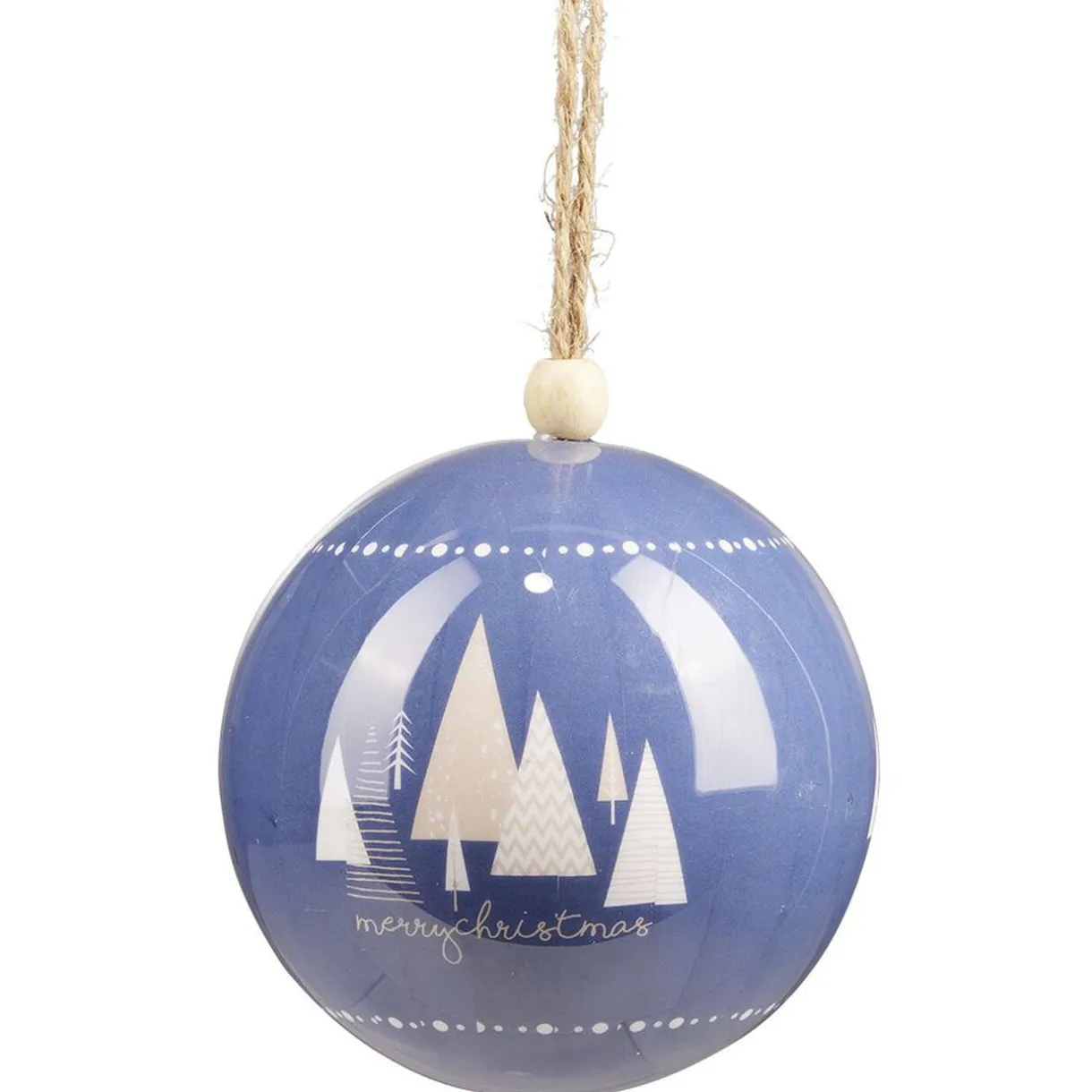 Gifi Boule de Noël à motif bleu et blanc Ø12cm^ Décoration Sapin