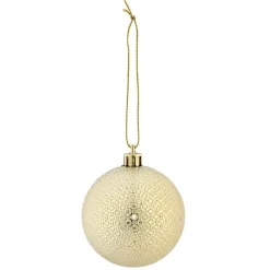 Gifi Boule de Noël à motif relief brillant^ Décoration Sapin