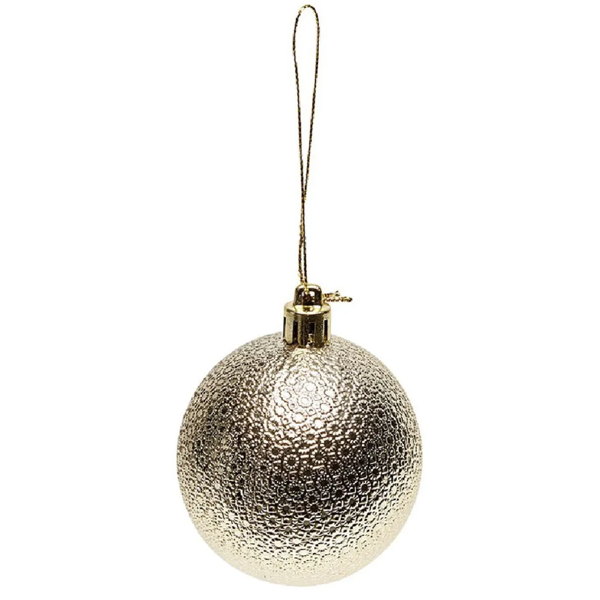 Gifi Boule de Noël à motif relief brillant^ Décoration Sapin