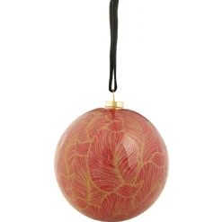 Gifi Boule de Noël à suspendre motifs végétaux^ Décoration Sapin