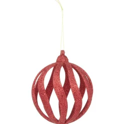 Gifi Boule de Noël ajourée rouge x6^ Décoration Sapin