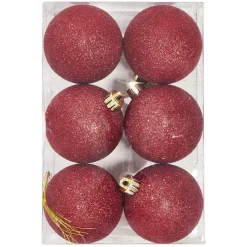 Gifi Boule de Noël argenté à paillettes Ø6 cm x6^ Décoration Sapin