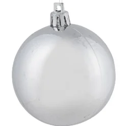 Gifi Boule de Noël argenté brillant mat pailleté x70^ Décoration Sapin