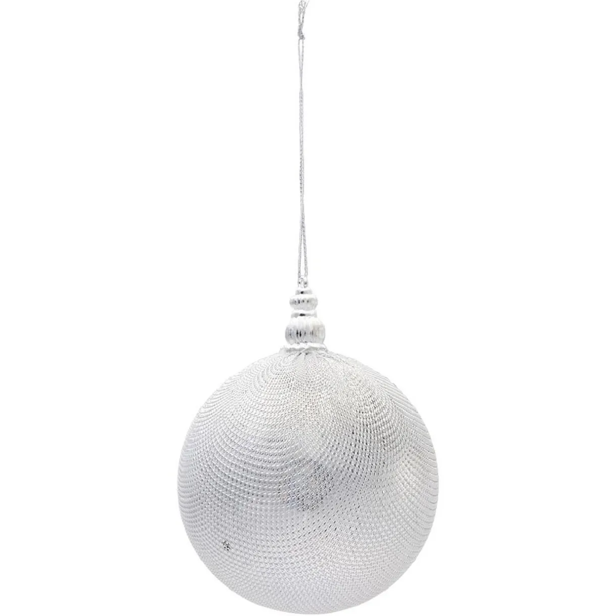 Gifi Boule de Noël argentée Ø10 cm^ Décoration Sapin