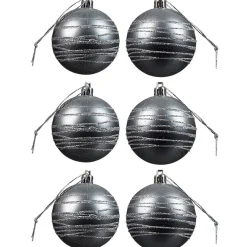 Gifi Boule de Noël argentée x6^ Décoration Sapin