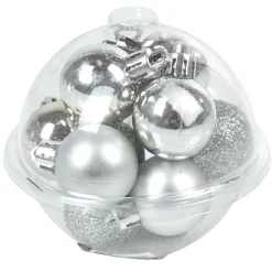 Gifi Boule de Noël argentée x12^ Décoration Sapin