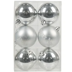 Gifi Boule de Noël argentée x6^ Décoration Sapin