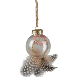 Gifi Boule de Noël attrape rêves et plumes à suspendre^ Décoration Sapin