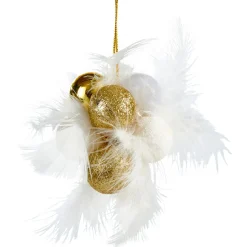 Gifi Boule de Noël avec plumes^ Décoration Sapin