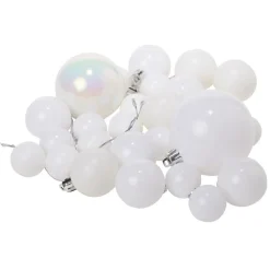 Gifi Boule de Noël blanche taille et finition différentes x50^ Décoration Sapin