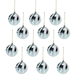 Best Gifi Boule de Noël bleu et blanc x12