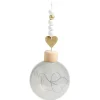 Gifi Boule de Noël Ø8cm - 3 modèles blanc/gris/marron^ Décoration Sapin