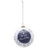 Gifi Boule de Noël design boréal bleu et blanc Ø8 cm^ Décoration Sapin