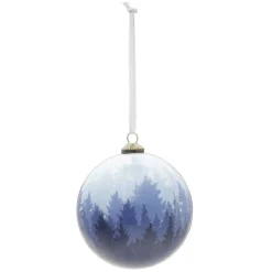 Gifi Boule de Noël design boréal bleu et blanc Ø8 cm^ Décoration Sapin
