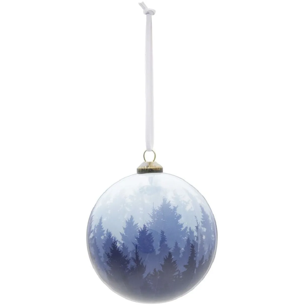 Gifi Boule de Noël design boréal bleu et blanc Ø8 cm^ Décoration Sapin