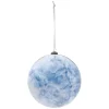 Gifi Boule de Noël design boréal bleu et blanc Ø12 cm^ Décoration Sapin