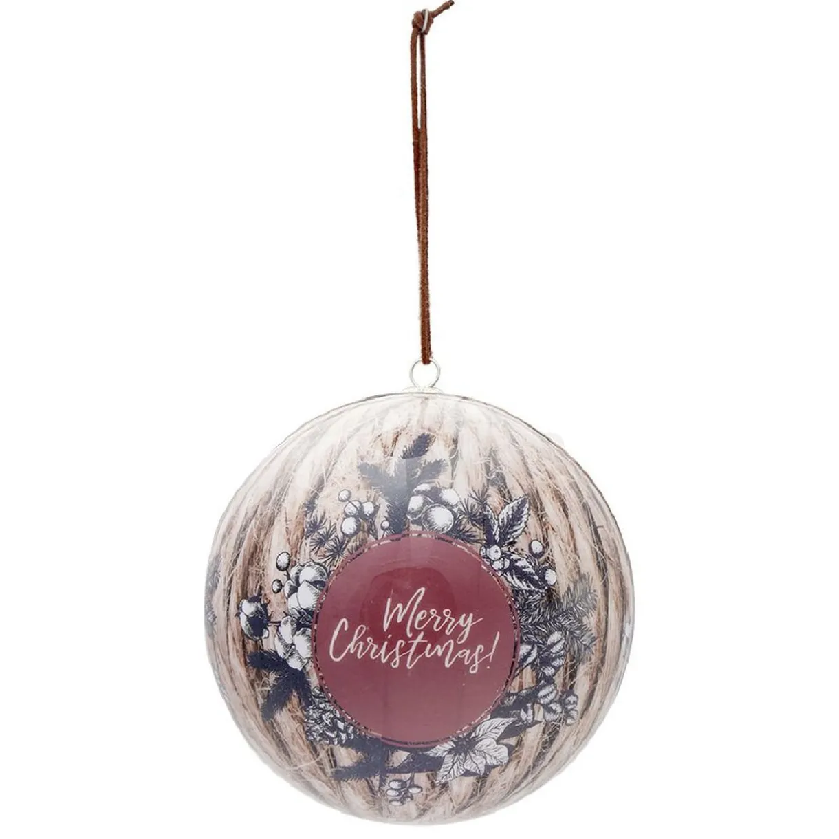 Gifi Boule de Noël design champêtre Ø12 cm^ Décoration Sapin