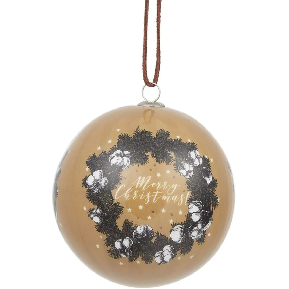 Gifi Boule de Noël design exclusif champêtre Ø8 cm^ Décoration Sapin