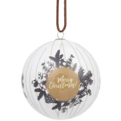 Gifi Boule de Noël design exclusif champêtre Ø8 cm^ Décoration Sapin