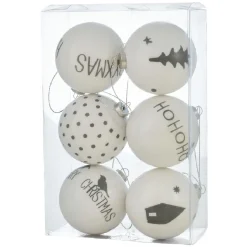 Gifi Boule de Noël design scandinave x6^ Décoration Sapin