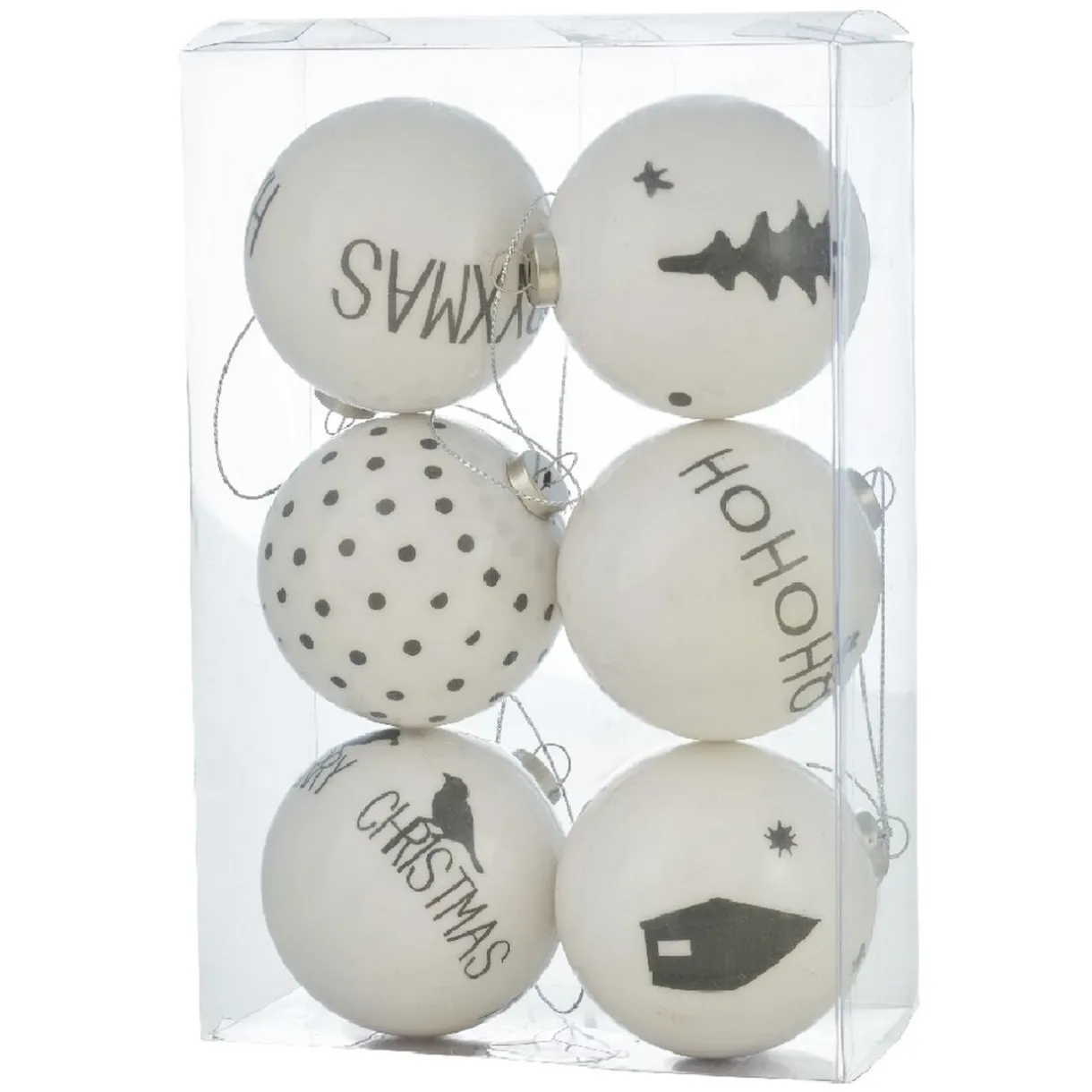 Gifi Boule de Noël design scandinave x6^ Décoration Sapin