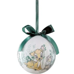 Gifi Boule de Noël Disney Bambi blanche et verte^ Décoration Sapin