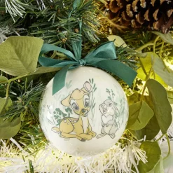 Gifi Boule de Noël Disney Bambi blanche et verte^ Décoration Sapin
