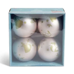 Gifi Boule de Noël Disney Bambi rose Ø8cm x4^ Décoration Sapin