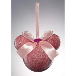 Gifi Boule de Noël Disney forme Mickey avec noeud ruban rose^ Décoration Sapin