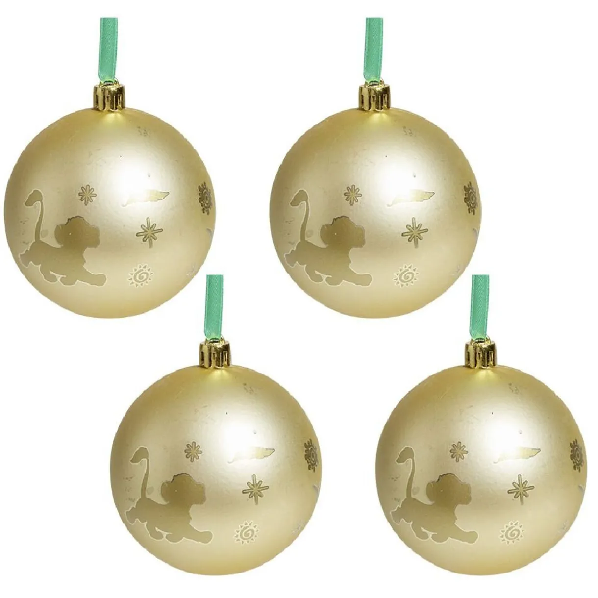 Gifi Boule de Noël Disney Le Roi Lion doré Ø8cm x4^ Décoration Sapin