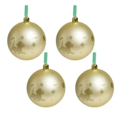Gifi Boule de Noël Disney Le Roi Lion doré Ø8cm x4^ Décoration Sapin
