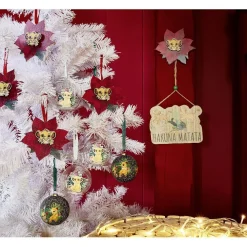 Gifi Boule de Noël Disney Le Roi Lion en verre et bois Ø8cm^ Décoration Sapin