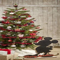 Sale Gifi Boule de Noël Disney Mickey Minnie en verre et bois Ø8cm
