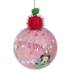 Gifi Boule de Noël Disney Mickey rose Ø12cm