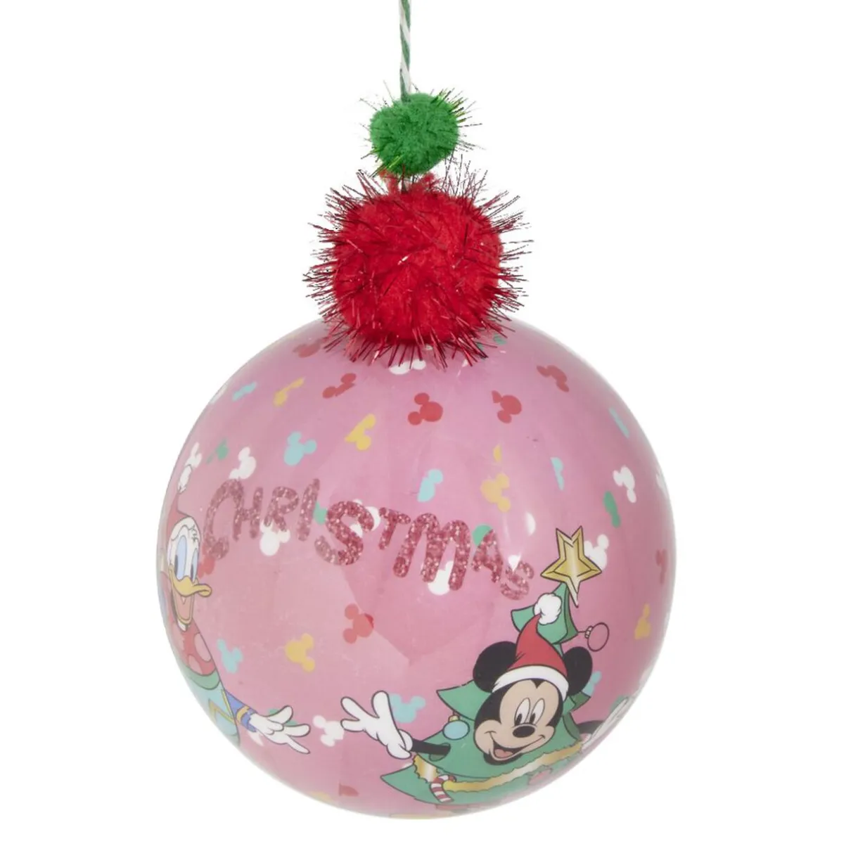 Gifi Boule de Noël Disney Mickey rose Ø12cm