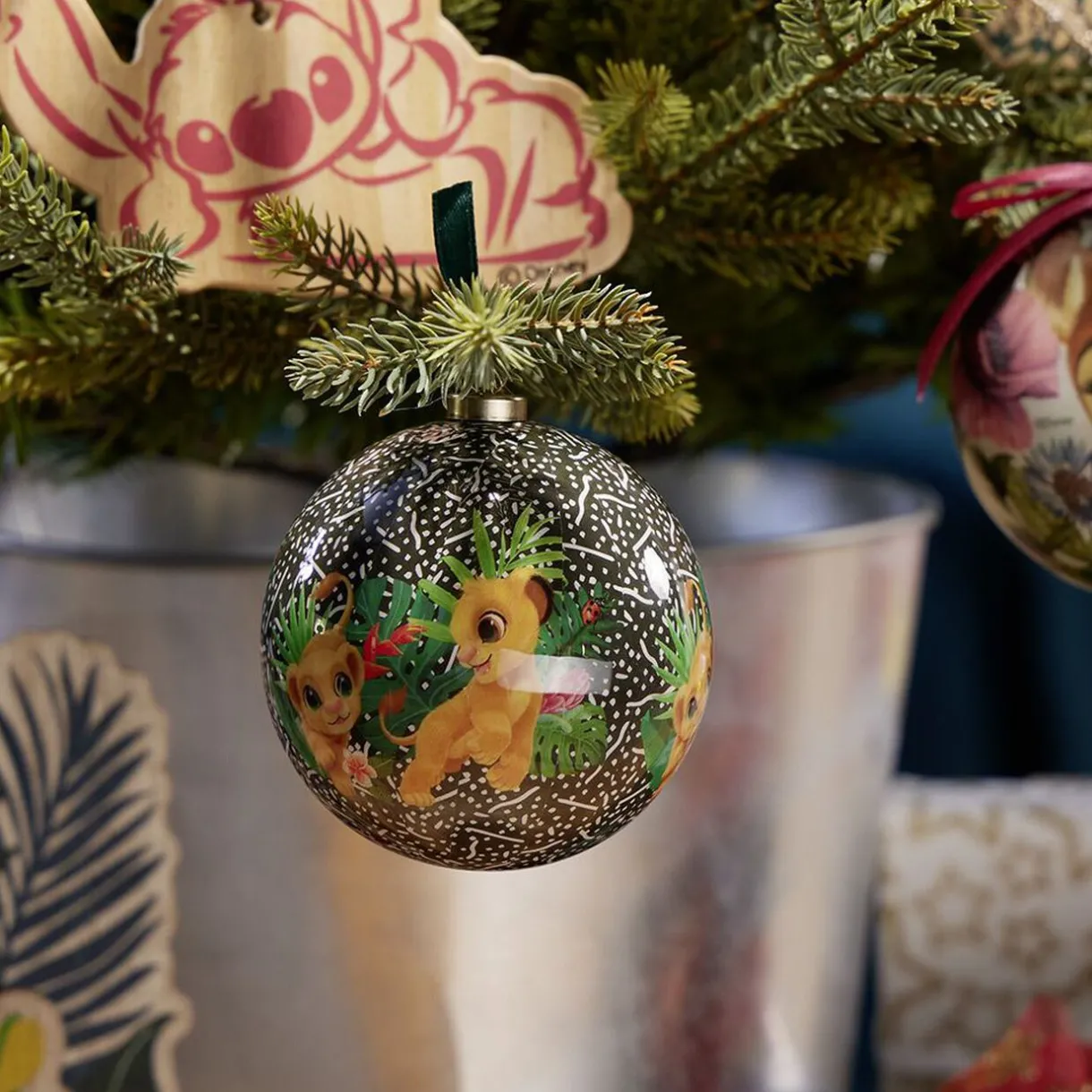 Gifi Boule de Noël Disney noire Simba Ø7,5cm^ Décoration Sapin