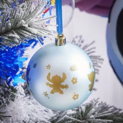 Gifi Boule de Noël Disney Stitch bleu Ø8cm x4^ Décoration Sapin