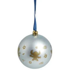 Gifi Boule de Noël Disney Stitch bleu Ø8cm x4^ Décoration Sapin