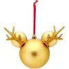 Gifi Boule de Noël Disney tête de Mickey en 3D dorée H15,5cm^ Décoration Sapin