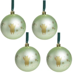 Gifi Boule de Noël Disney Winnie L'ourson vert Ø8cm x4^ Décoration Sapin