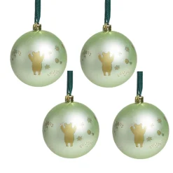 Gifi Boule de Noël Disney Winnie L'ourson vert Ø8cm x4^ Décoration Sapin