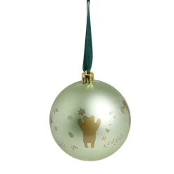 Gifi Boule de Noël Disney Winnie L'ourson vert Ø8cm x4^ Décoration Sapin