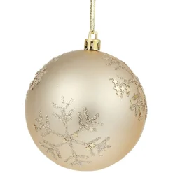 Gifi Boule de Noël dorée à paillettes Ø8 cm^ Décoration Sapin