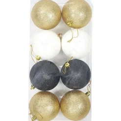 Gifi Boule de Noël dorée à paillettes Ø8 cm x8^ Décoration Sapin