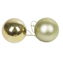 Best Gifi Boule de Noël dorée brillante et mate x10